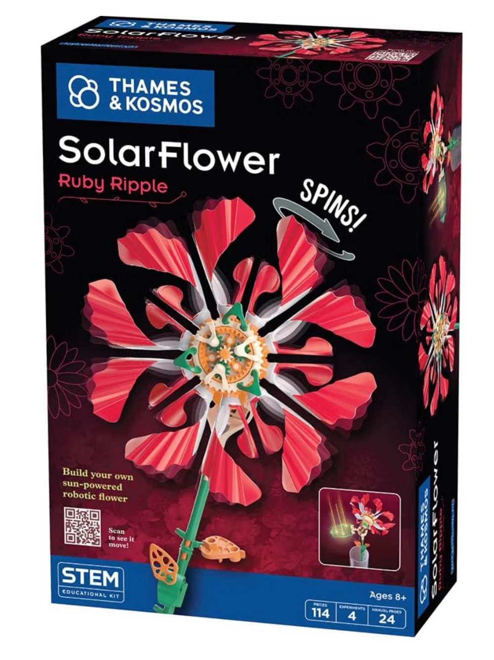 Thames & Kosmos Solar Flower Ruby Ripple Stem Toy New in Box